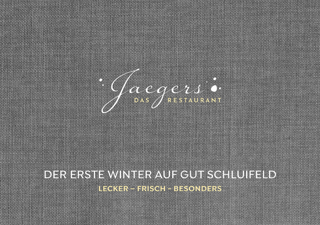 Jaegers - das Restaurant: der erste Winter auf Gut Schluifeld